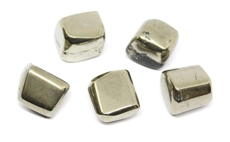 Pyrite Natural Healing Crystal Tumble Stone (Value Pack of 2 AAA Grade Natural Tumbles)