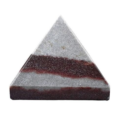 Divine Natural Shiva Lingam Narmada Stone Certified Pyramid - 2" Inch Crystal Certified Pyramid for Positive Energy, Vastu, Reiki, Feng Shui and Chakra Healing Energy Balancing