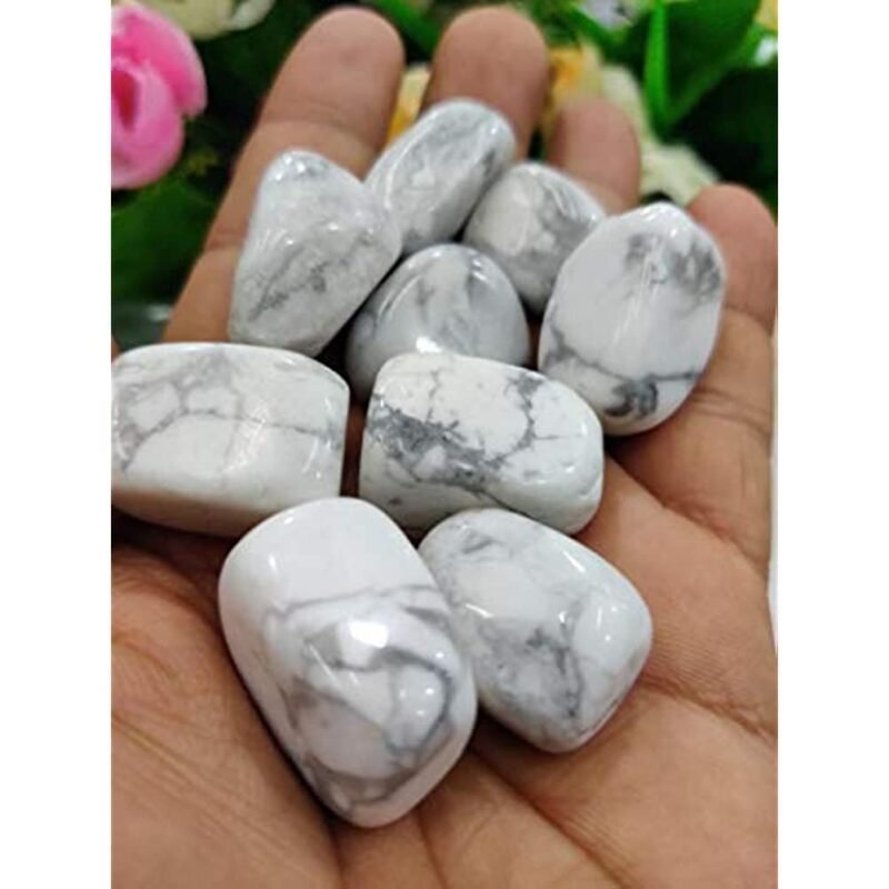 Divinity Original Crystal Tumble GemStone For Manifestation, Abundance , Healing and Meditation (Howlite)