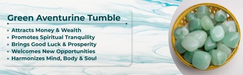 Divinity Original Crystal Tumble GemStone For Manifestation, Abundance , Healing and Meditation (Green Aventurine)