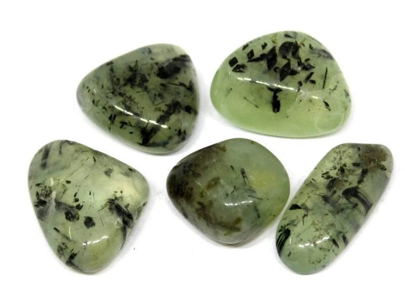 Prehnite Natural Healing Crystal Tumble Stone (Value Pack of 2 AAA Grade Natural Tumbles)