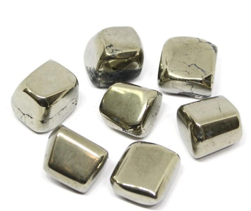 Pyrite Natural Healing Crystal Tumble Stone (Value Pack of 2 AAA Grade Natural Tumbles)