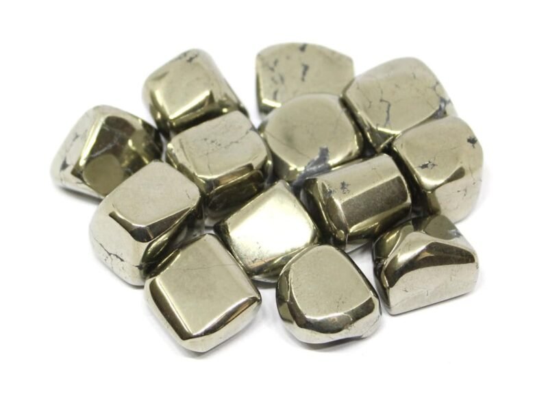 Pyrite Natural Healing Crystal Tumble Stone (Value Pack of 2 AAA Grade Natural Tumbles)