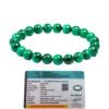 Natural Crystal Malachite Unisex Bracelet 8mm Stretchable Original Semi Precious Gemstone Bracelet For Protection, Balance and Grounding