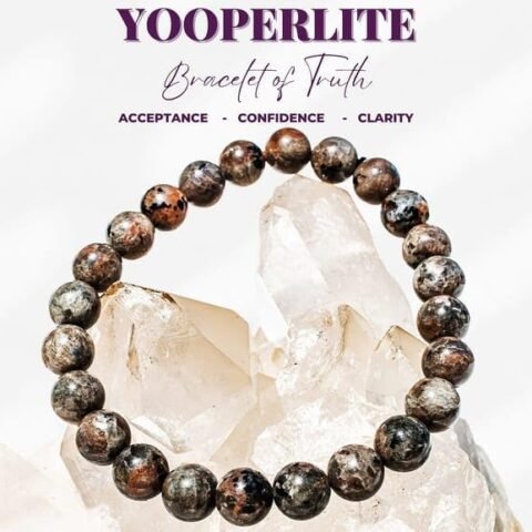 Divinity Natural Yooperlite 8mm Certified Stone Bracelet UV Reactive Fluorescent Stretch Bracelet Handmade Glowing Fire Rock Stone ? The Stone of Truth