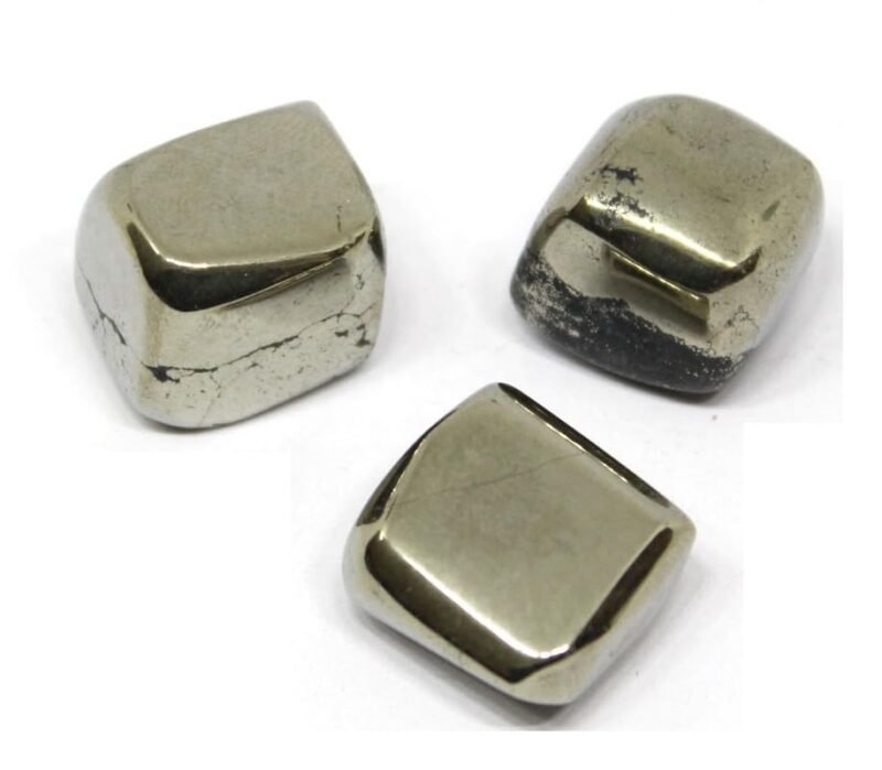 Pyrite Natural Healing Crystal Tumble Stone (Value Pack of 2 AAA Grade Natural Tumbles)