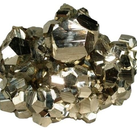 Golden Pyrite Big Stone Original Crystal Lab Certified Cluster Geode-High Energy Natural Iron Pyrite Stone Gold Rock Reiki Crystal Stone For Abundance 200 Grams+ Size