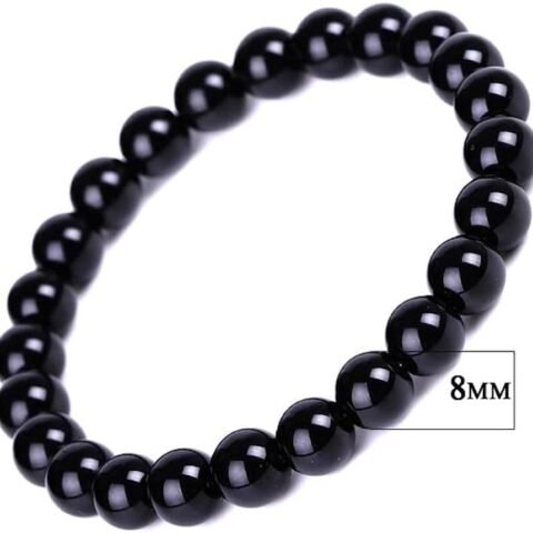 Divinity Natural Pure Certified Black Tourmaline 8mm Unisex Bracelet Super AAA Quality for Healing Meditation Success and Abundance