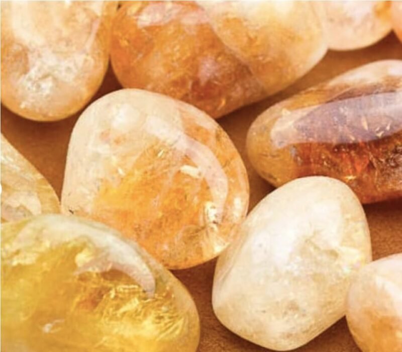 Natural Citrine Tumbled AAA+ Stone Pebbles | Tumbles for Reiki Healing Crystal Aura Chakra Vastu Fengshui Prosperity and Abundance (50 Grams)