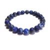 Natural Lapis Lazuli Certified Bracelet 8mm Strechable Original Real Crystal Bracelet For Third Eye Chakra, Spiritual Growth, Clarity, Meditation & Inner Peace For Men & Women