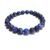 Natural Lapis Lazuli Certified Bracelet 8mm Strechable Original Real Crystal Bracelet For Third Eye Chakra, Spiritual Growth, Clarity, Meditation & Inner Peace For Men & Women