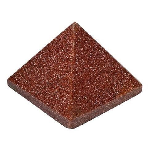 Divine Natural Red Goldstone Certified Pyramid - 2" Inch Crystal Certified Pyramid for Positive Energy, Vastu, Reiki, Feng Shui and Chakra Healing Energy Balancing