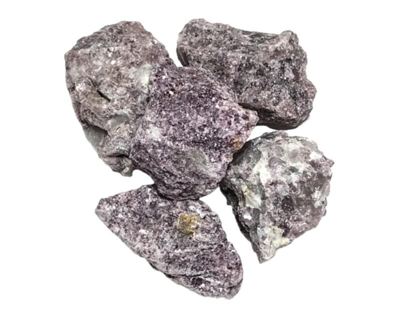 Natural Healing Crytal Lepidolite Raw Rough Stones. Weight : 200 Grams | Pack of 4 to 8 Beautiful Natural Healing Crytal Raw Stones depending on Raw Crystal Stone Size | Hand Picked and Cleaned