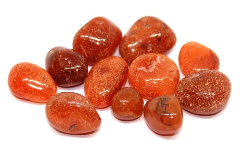 Carnelian Natural Healing Crystal Tumble Stone (Value Pack of 2 AAA Grade Natural Tumbles)