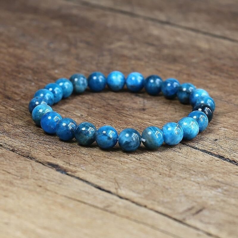 Divinity Apatite Natural Pure Certified 8mm Unisex Bracelet Super AAA Quality for Healing Meditation Success and Abundance (Apatite Bracelet)