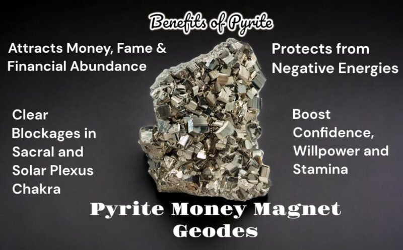 Peruvian Natural Pyrite Stone Original Cluster Geode Stone - Natural Energised Golden Pyrite Stone for Healing, Meditation, Willpower, Money Manifestation and Business Success 100 Grams