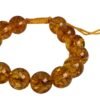 Divine Spirituals Natural Citrine Pure Certified Unisex 14 mm Thread Bracelet Super AAA Quality for Healing Meditation Success and Abundance