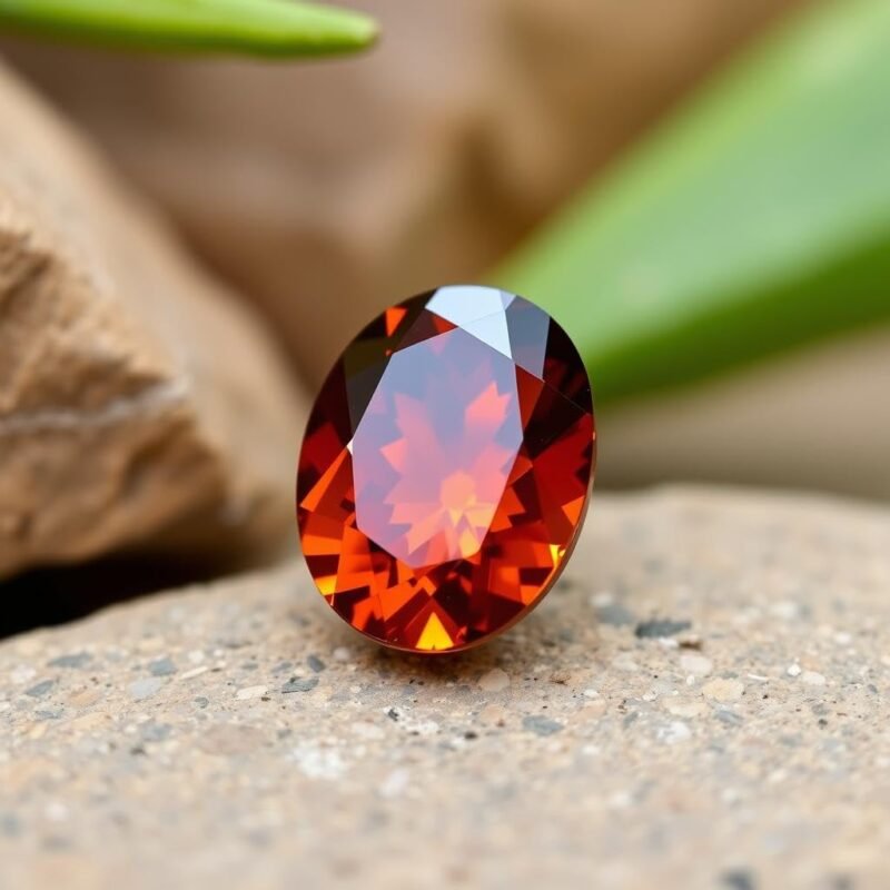 Natural Ceylon Srilankan Hessonite Gemstone Premium Original Certified Gomed/Gomedhak Gem approx 6 carat For Rahu, Protection, Peace, & Ring Jewelry For Men & Women - Image 6