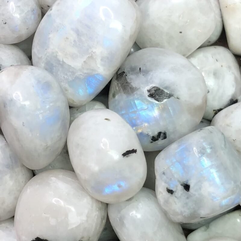 Divinity Original Crystal Tumble GemStone For Manifestation, Abundance , Healing and Meditation (Rainbow Moonstone)