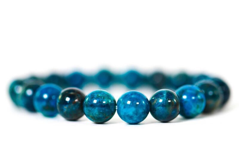 Divinity Apatite Natural Pure Certified 8mm Unisex Bracelet Super AAA Quality for Healing Meditation Success and Abundance (Apatite Bracelet)