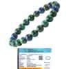 Natural Azurite Bracelet Lab Certified AAA Grade 8mm Stretchable Original Crystal Bracelet For Third Eye Chakra, Creativity, Manifestation & Meditation For Men & Women