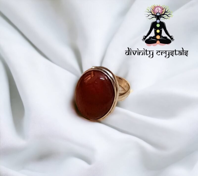 Divine Red Carnelian Certified Unisex Ring For Manifestation, Healing and Meditation to attain abundance and prosperity.