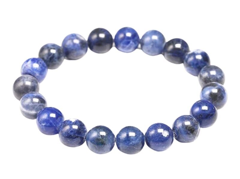 Balance Chakras with Natural Crystal Certified healing bracelets. Stretchable - 8MM beads Bracelets for men & women.(Sodalite Bracelet)