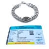 Natural Pyrite Cabochon Real Crystal Certified Chain Bracelet for Men and Women for Good Luck, Love, Abundance, Healing and Meditation