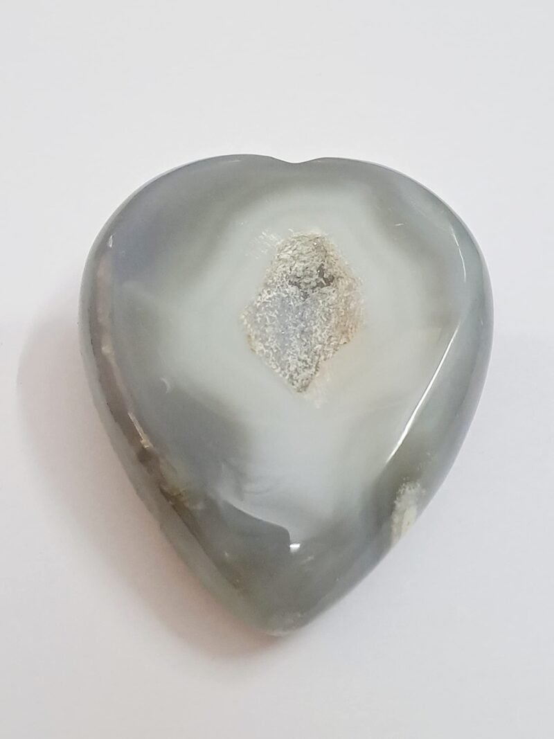 Divinity Hand Carved Original Crystals Healing Stone Hearts Agate Druzy Geode Hearts - Worry / Palm Stone for Chakra Balancing Good Luck Love Abundance and Harmony