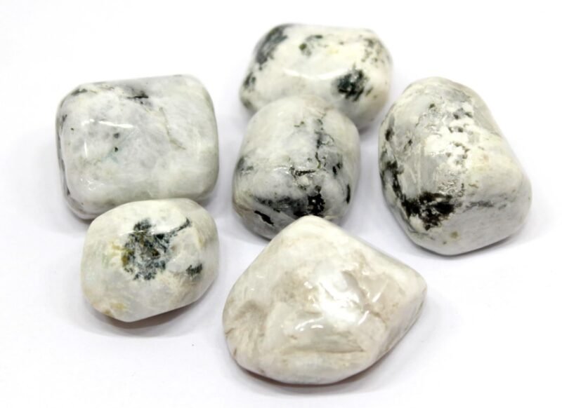 Rainbow Moonstone Natural Healing Crystal Tumble Stone (Value Pack of 2 AAA Grade Natural Tumbles)