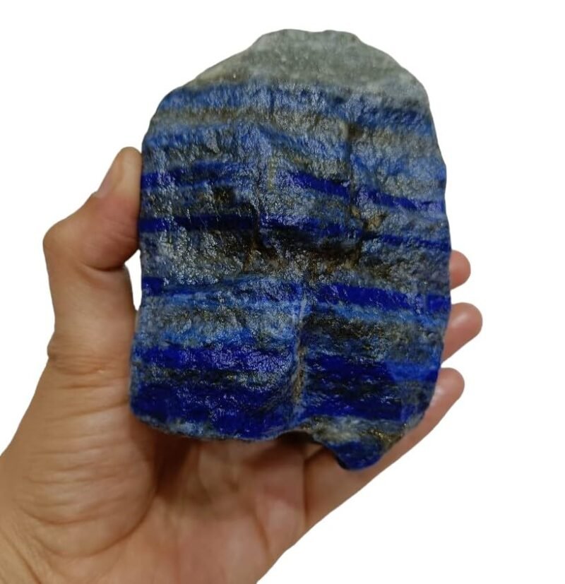 Divinity Big Lapis Lazuli Raw Natural and Pure Stone 1078 Grams Big Rock Lab Certified - Throat Chakra Balancing Healing Meditation Rock