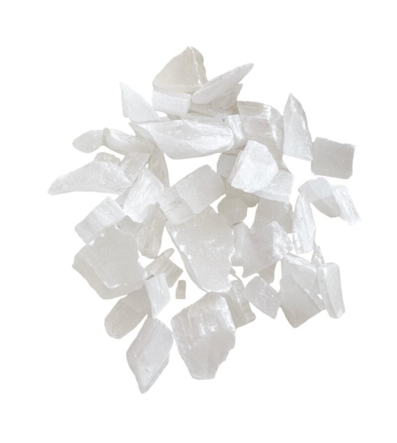 Divinity Healing Crystals Natural Pure Selenite Chips for Healing Meditation, Reiki, Vastu, Decor, Spirituality and Manifesting Abundance in Life