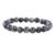 Natural Larvikite Bracelet (Norwegian Moonstone/Blue Pearl Granite) AAA Grade 8mm Original Certified Unisex Stretchable Bracelet for Third Eye Chakra, Protection & Clarity