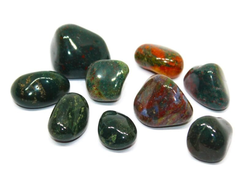 Bloodstone Natural Healing Crystal Tumble Stone (Value Pack of 2 AAA Grade Natural Tumbles)