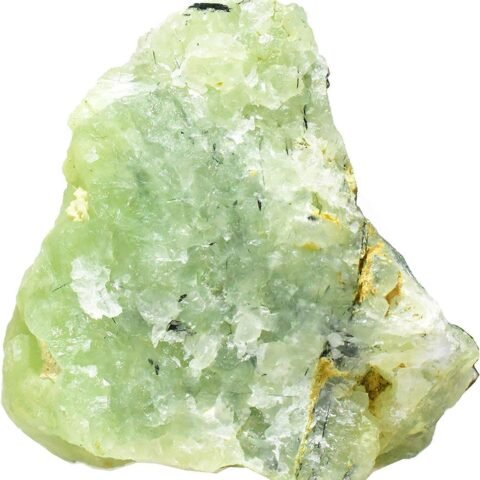 Natural Rought Raw Crystal Stones for Meditation, Healing, Feng Shui, Chakra Healing, Decor and Manifesting Abundance - 100 Grams (Natural Prehnite)
