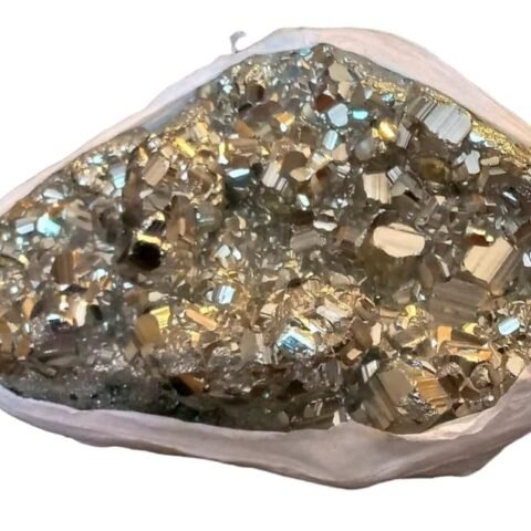 Divinity Big Pyrite Raw Natural and Pure Geode Stone 769 Grams Big Rock Lab Certified - for Abundance, Business Success - Money Magnet Rock
