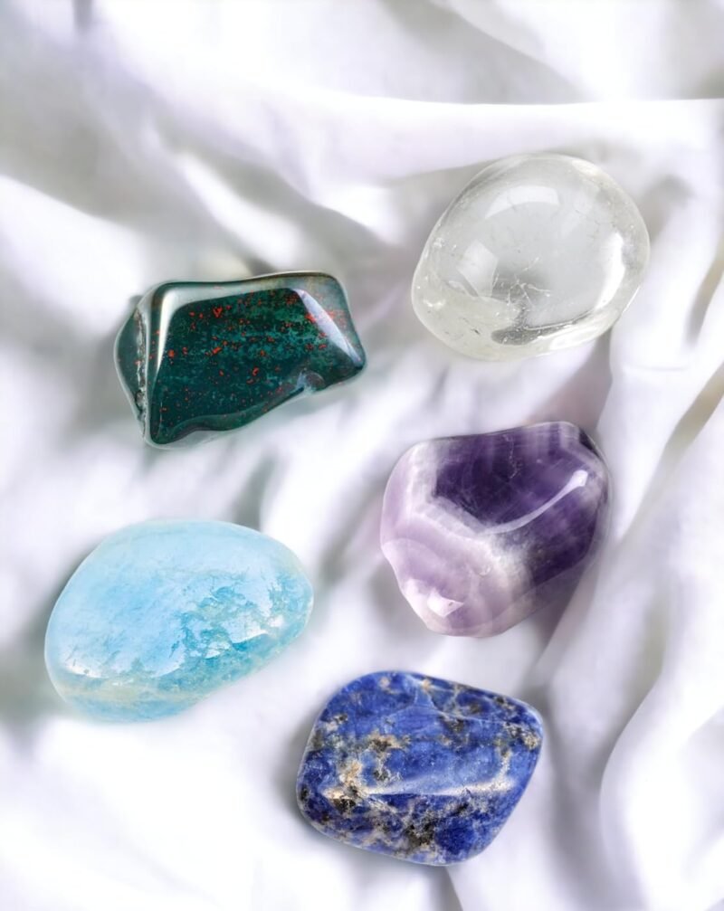 Zodiac Natural Crystal Tumble Set Pisces Sun Sign Premium Birthstone Gemstone Tumble Crystal Kit for Healing Meditation Financial Abundance and Good Luck - Image 4