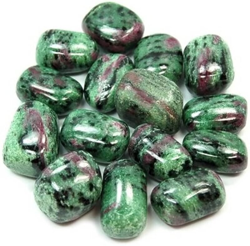 Divinity Original Crystal Tumble GemStone For Manifestation, Abundance , Healing and Meditation (Ruby Zoisite)