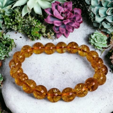 Divinity Natural Citrine Pure Certified 10 mm Adjustable Band Unisex Bracelet Super AAA Quality for Healing Meditation Success and Abundance