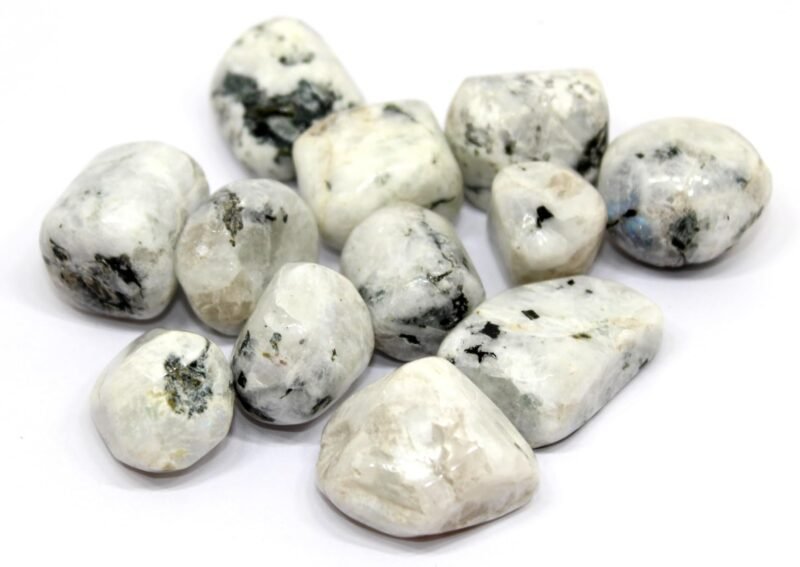 Rainbow Moonstone Natural Healing Crystal Tumble Stone (Value Pack of 2 AAA Grade Natural Tumbles)