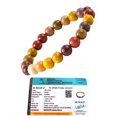 Natural Crystal Mookaite Bracelet 8mm Stretchable Original Semi Precious Gemstone Bracelet For Vibrant Energy, Emotional Balance, Grounding, Strength & Meditation