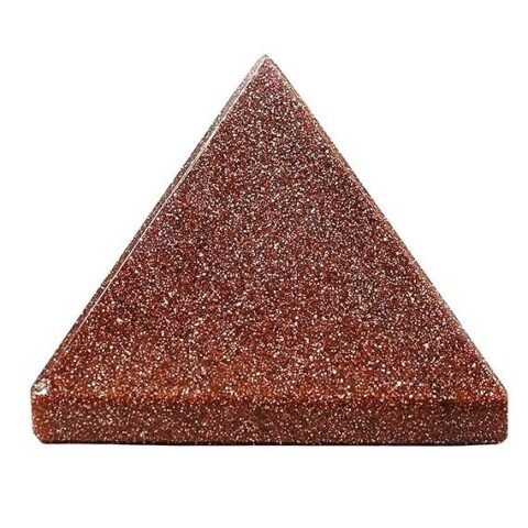 Divine Natural Red Goldstone Certified Pyramid - 2" Inch Crystal Certified Pyramid for Positive Energy, Vastu, Reiki, Feng Shui and Chakra Healing Energy Balancing