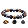 Natural Triple Action Bracelet for Good Luck, Healing, Meditation ? Certified Pure Crystal 8mm Bracelet for Men & Women