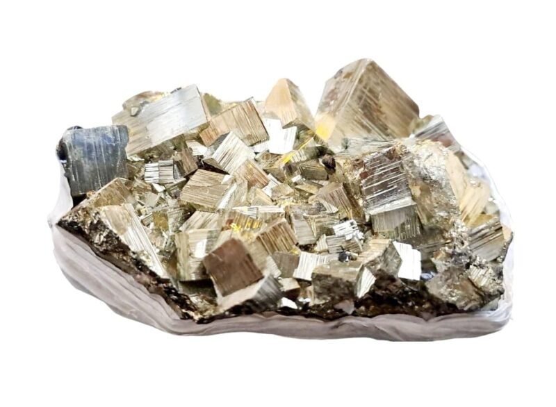 Pyrite Stone Original Cluster Stone - Natural Energised Golden Pyrite Stone for Healing, Willpower, Money Manifestation, Vastu, and Business - Certified Original Pyrite (600 Grams to 950 Grams)