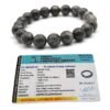 Natural Larvikite Crystal Bracelet Lab Certified 10 mm Semi Precious Gemstone Unisex AAA Grade Premium Stretchable Band Bracelet for Healing Meditation and Manifestation