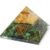 Natural Green Jade Orgone Pyramid Vastu for Home Study Table Office Desk Reiki Feng Shui Reiki Symbol Crystal Showpieces for Home Decor Education Gifts