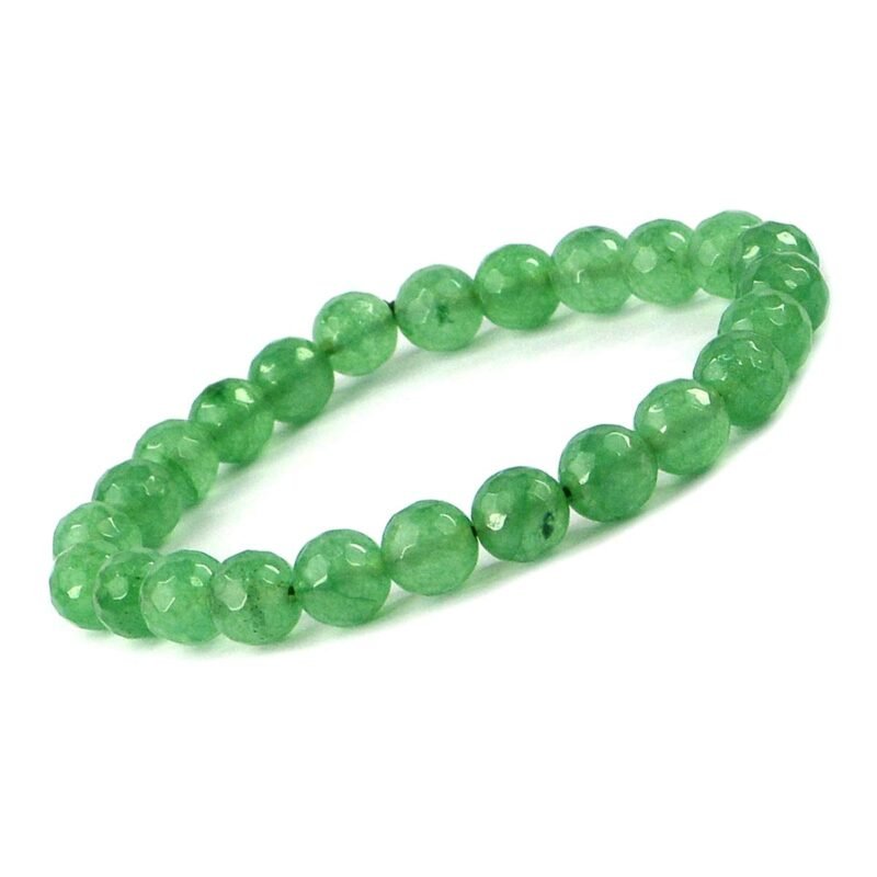 Balance Chakras with Natural Green Jade Crystal Certified healing bracelets. Stretchable - 8MM beads Bracelets