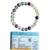 Multi Fluorite Bracelet 8mm Stretchable Original Semi Precious Gemstone Unisex Bracelet For Spiritual Growth, Manifestation, Stress Reduction, Aura Cleansing & Meditation