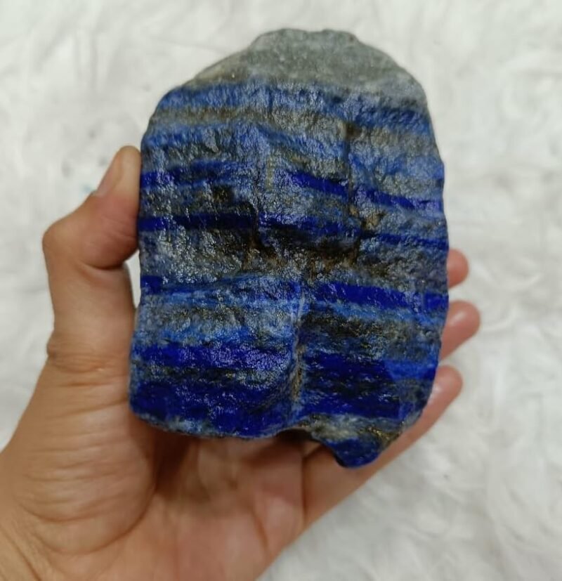 Divinity Big Lapis Lazuli Raw Natural and Pure Stone 1078 Grams Big Rock Lab Certified - Throat Chakra Balancing Healing Meditation Rock