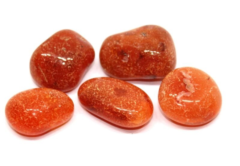 Carnelian Natural Healing Crystal Tumble Stone (Value Pack of 2 AAA Grade Natural Tumbles)